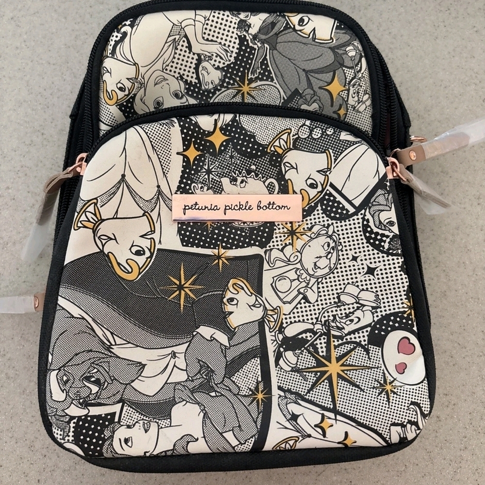Petunia Pickle Bottom Graphic Backpack with Gold Accents
